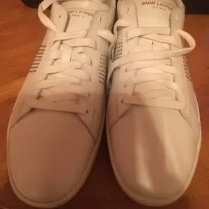 Saint Laurent SL/01 studded white low-tops. Size 13.5 US. Authentic. Worn twice. Saint Laurent Sl 01 Sneakers | Grailed main image 3